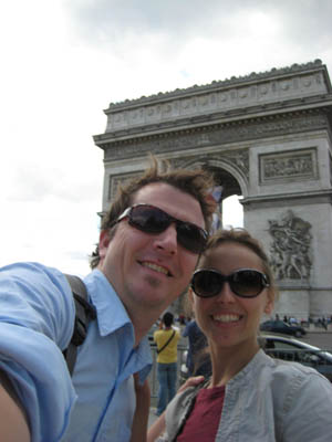 Us and the Arc, you know the big one, in Paris