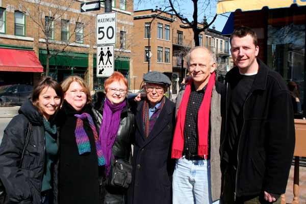 From left to right: Svetla Turnin, Dorothy Todd Hénaut, George Stoney, Tom Waugh, Ezra
